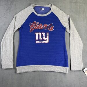 New York Giants Sweatshirt Womens Medium Blue NFL Football Pullover Team Apparel